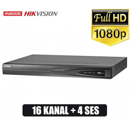 16  Kanal PoE - Maks. 200 W  6 MP e Kadar 2X6 TB HDD   IP Kayıt Cihazı   